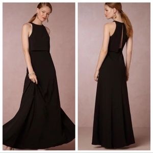 Anthropologie BHLDN Jill Jill Stuart Iva Crepe Maxi Dress Gown Size 2